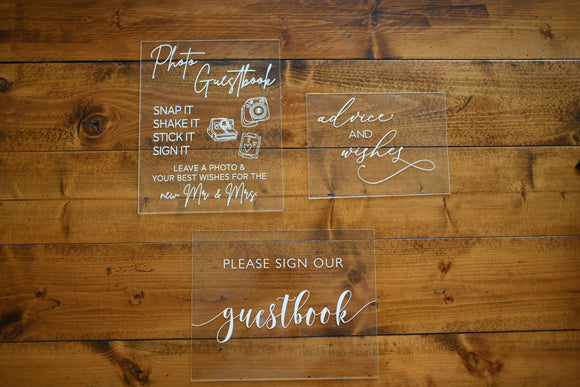Clear Acrylic Sign Collection