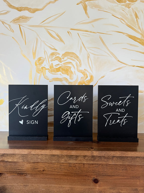 Black Wood Sign Collection