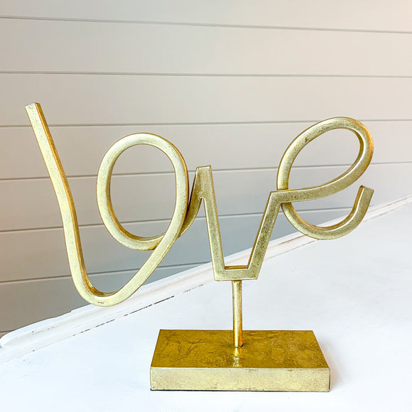 Gold Script Love Sign
